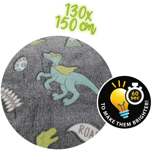 Manta que brilla en la oscuridad dino 35562A-3