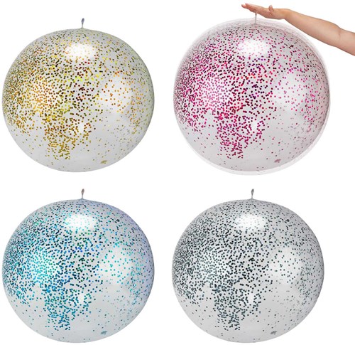 Toi-Toys globo inflable con purpurina 60cm - juguete decoración fiesta-2