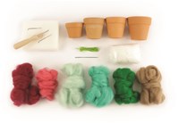 Graine Creative kit fieltro jardín de lana cactus afieltrado con aguja juguete creativo-3