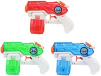 Pistola de agua Splash juguete 19 cm azul transparente para niños-2