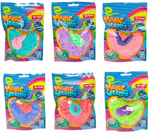 Toi-Toys set de juego gusano mágico con gran gusano mágico y mini gusanos