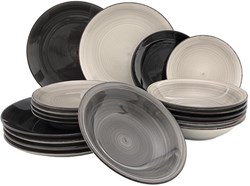 Svenska Living vajilla gres industrial 18 piezas multicolor