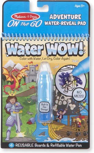Water Wow! Libro para colorear reutilizable de aventuras con bolígrafo de agua juguete de viaje