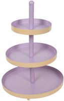 Etagere metaal, 3 laags, ø25*h35cm, coral lilac