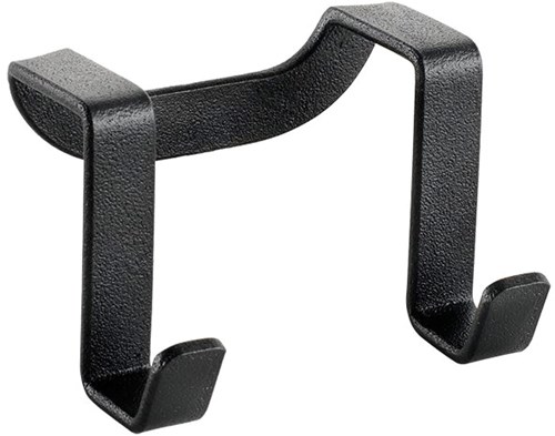 Gancho doble cocina Metaltex Galileo negro mate 6x4cm toallero