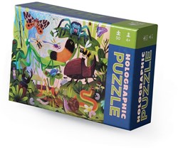 Crocodile Creek puzzle holográfico - 50 piezas - insectos del jardín - juguete educativo