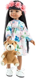 Paola Reina Pop Amigas Meily con osito de peluche (32cm)