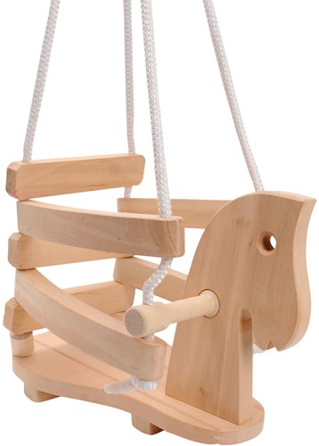 Playwood columpio caballo de madera - asiento columpio niños jardín