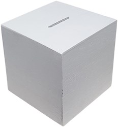 Playwood hucha de madera - cuadrada blanca - regalo personalizable