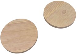 Playwood posavasos redondo madera natural hevea 9,5 cm