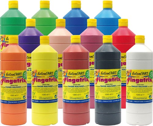 Eduplay pintura de dedos 1000ml rosa - pintura creativa para niños-2