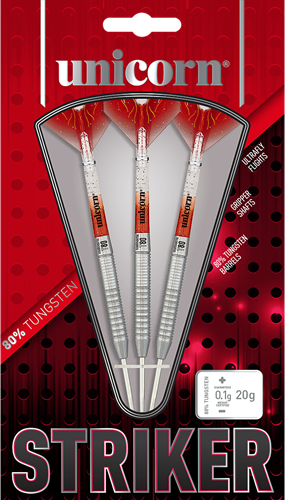 Unicorn dardos 80% tungsteno punta acero 22g rojo profesional