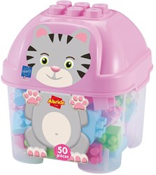 Abrick bloques de construcción caja gato 50 piezas - set de construcción colorido