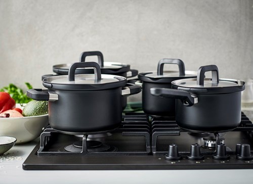 BK olla para sopa acero inoxidable Flow Cool Black 24 cm inducción negro 6,5L-3