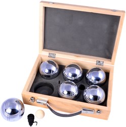 Twisk Juego de Petanca - Maletín de madera de lujo - 6 bolas - accesorios incluidos