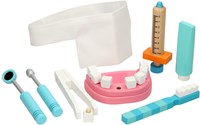 Jouéco - Set de dentista en bolsa juguete de madera para niños-3
