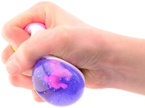 Johntoy squishy arcoíris unicornio juguete antiestrés purpurina-2