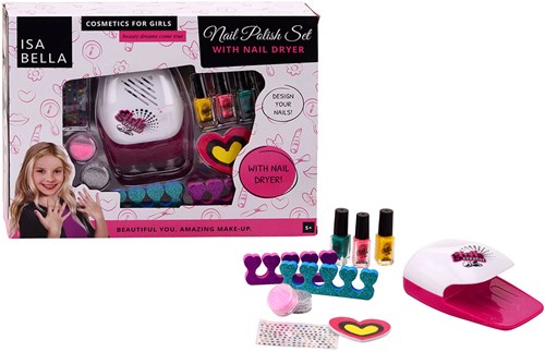 Juego de esmalte de uñas Isabella + secador de uñas 27652-3