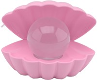 Johntoy luz nocturna rosa LED perla concha con conexión USB habitación infantil-2