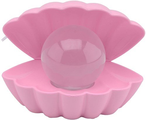 Johntoy luz nocturna rosa LED perla concha con conexión USB habitación infantil-2