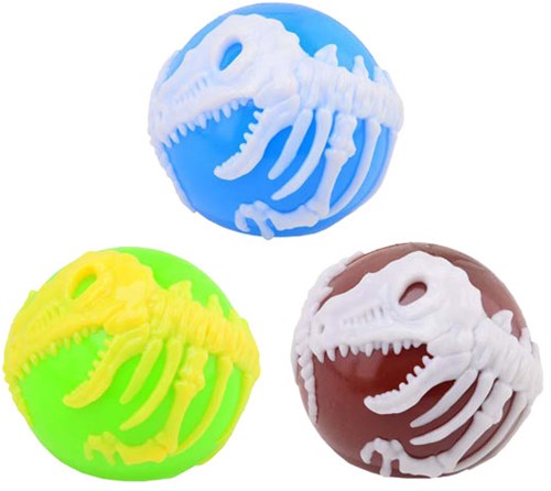 Johntoy pelota saltarina dinosaurio luminosa 8cm juguete