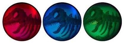 Johntoy pelota saltarina dinosaurio luminosa 8cm juguete-2