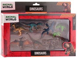 Johntoy set de dinosaurios Animal World - juguete de 7 piezas