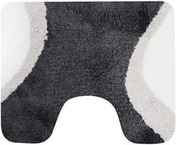 Dutch House Metz toiletmat 60 x 50 cm grijs