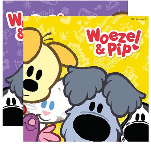 Folat - Servilletas Woezel & Pip 20 unidades para decoración de fiesta infantil-2
