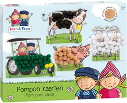 Bambolino Toys set creativo Fien & Teun pompones animales de granja