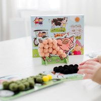 Bambolino Toys set creativo Fien & Teun pompones animales de granja-3