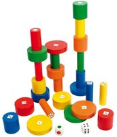 Beleduc juego de construcción XXL Torreta juguete educativo de madera apilable-2