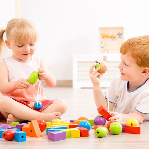 Beleduc juego de construcción XXL de madera Rondo Vario juguete educativo