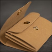 Creativ Company cartera marrón claro - faux leather, papel de cuero resistente-2