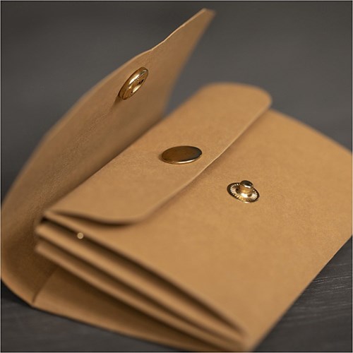 Creativ Company cartera marrón claro - faux leather, papel de cuero resistente-2