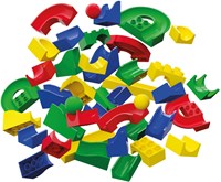 Hubelino set de elementos de pista para canicas - 55 piezas - juguete de expansión-2