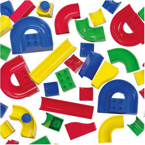 Hubelino set de elementos de pista para canicas - 55 piezas - juguete de expansión-3
