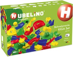 Hubelino pista de canicas KIGA set escolar elementos de pista 156 piezas juguete de construcción