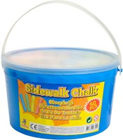 Johntoy tizas de acera Outdoor Fun cubo 50 piezas juguete exterior colorido