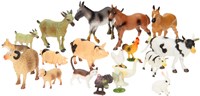 Johntoy animales de granja set de juguete 20 piezas en bolsa plástico-2