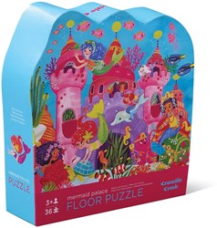 Crocodile Creek puzzle de suelo palacio sirena 36 piezas cartón