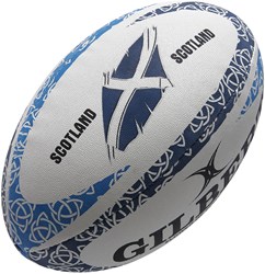 Gilbert balón de rugby Flower of Scotland talla 5 azul entrenamiento