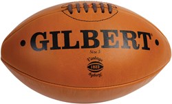 Gilbert balón de rugby vintage cuero talla 5 tan - balón para entrenamiento