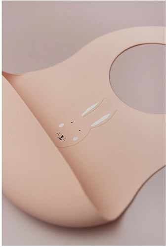 Trixie baberos de silicona 2-pack - babero con bolsillo recogemigas - Mrs. Rabbit - rosa-3