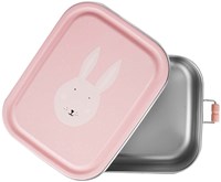 Trixie fiambrera pequeña - caja de almuerzo de acero inoxidable para niños - Mrs. Rabbit - rosa-2