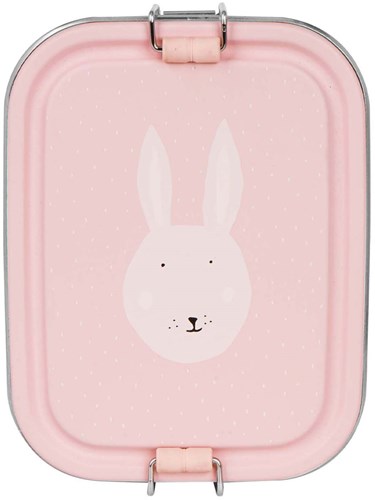 Trixie fiambrera pequeña - caja de almuerzo de acero inoxidable para niños - Mrs. Rabbit - rosa-3