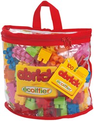 Abrick set de bloques de construcción - 100 piezas en bolsa práctica - juguete de construcción colorido