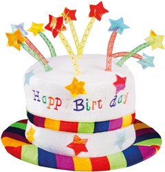 Boland sombrero de fiesta pastel de cumpleaños Happy Birthday con velas - colorido