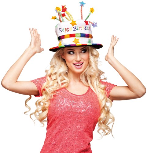 Boland sombrero de fiesta pastel de cumpleaños Happy Birthday con velas - colorido-2
