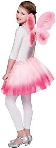 Boland set disfraz hada tul rosa alas purpurina elástico-2